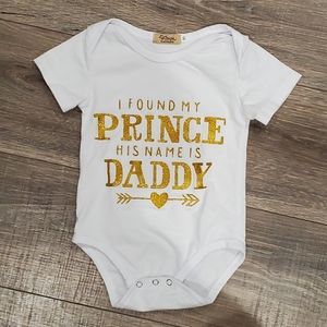 Baby girl personalized printed glitter onesie 2T